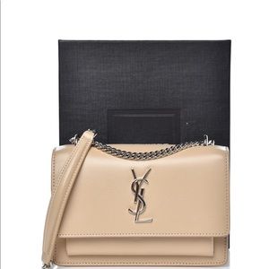 Saint Laurent Calfskin Monogram sunset chain walle